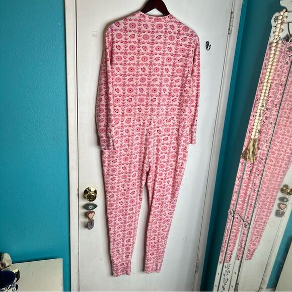 April Cornell tea graphic onesie pajamas super fun and soft - Picture 2 of 9